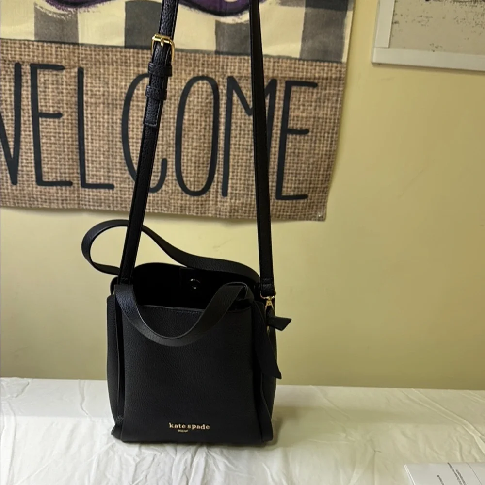 Kate Spade Black Pebbled Leather Shoulder‎ Bag (Missing “York”)